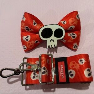 Harveys Seatbelt Nightmare Before Christmas skulls click n carry strap/bow NEW
